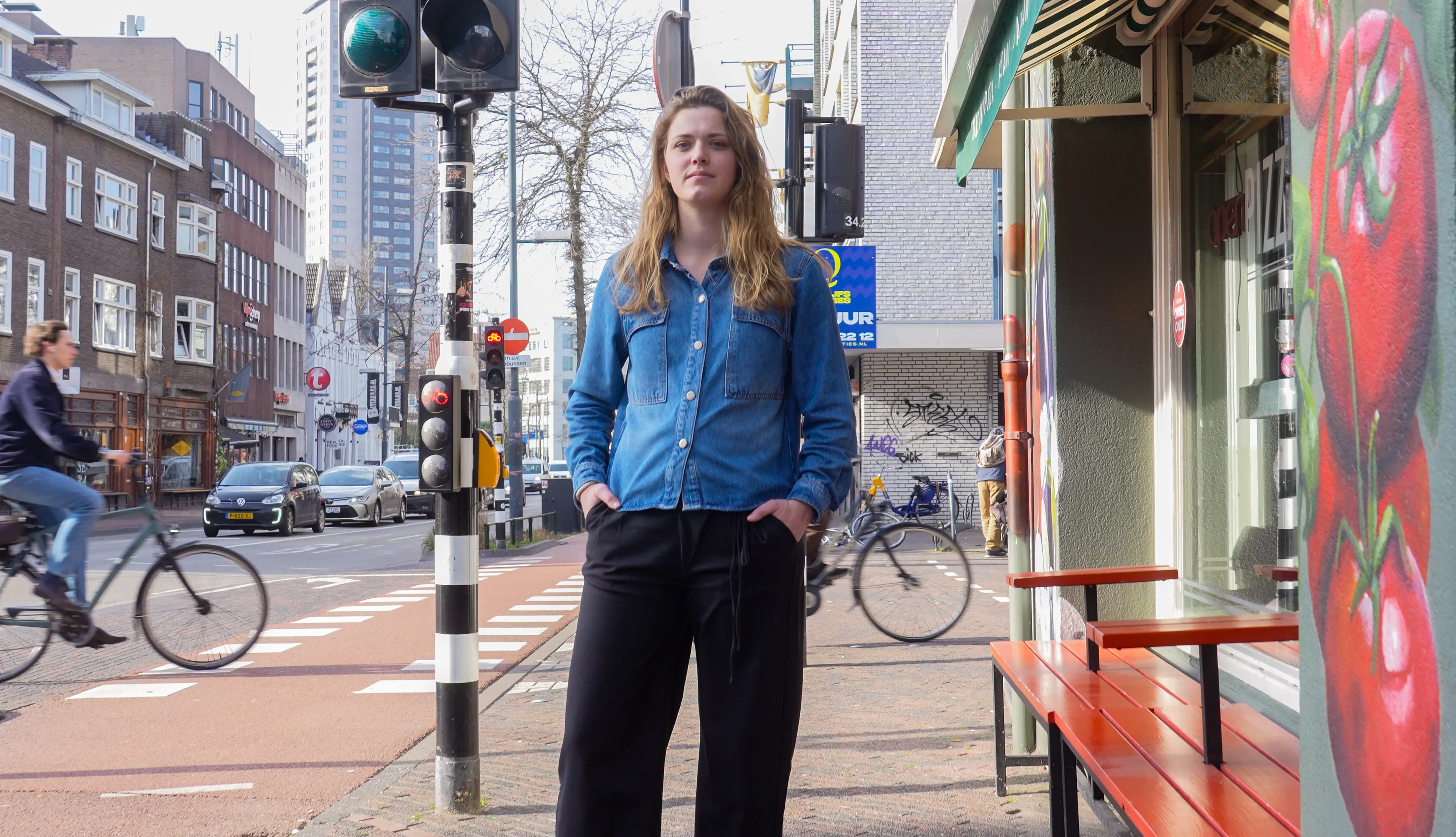 Vrouw op straat