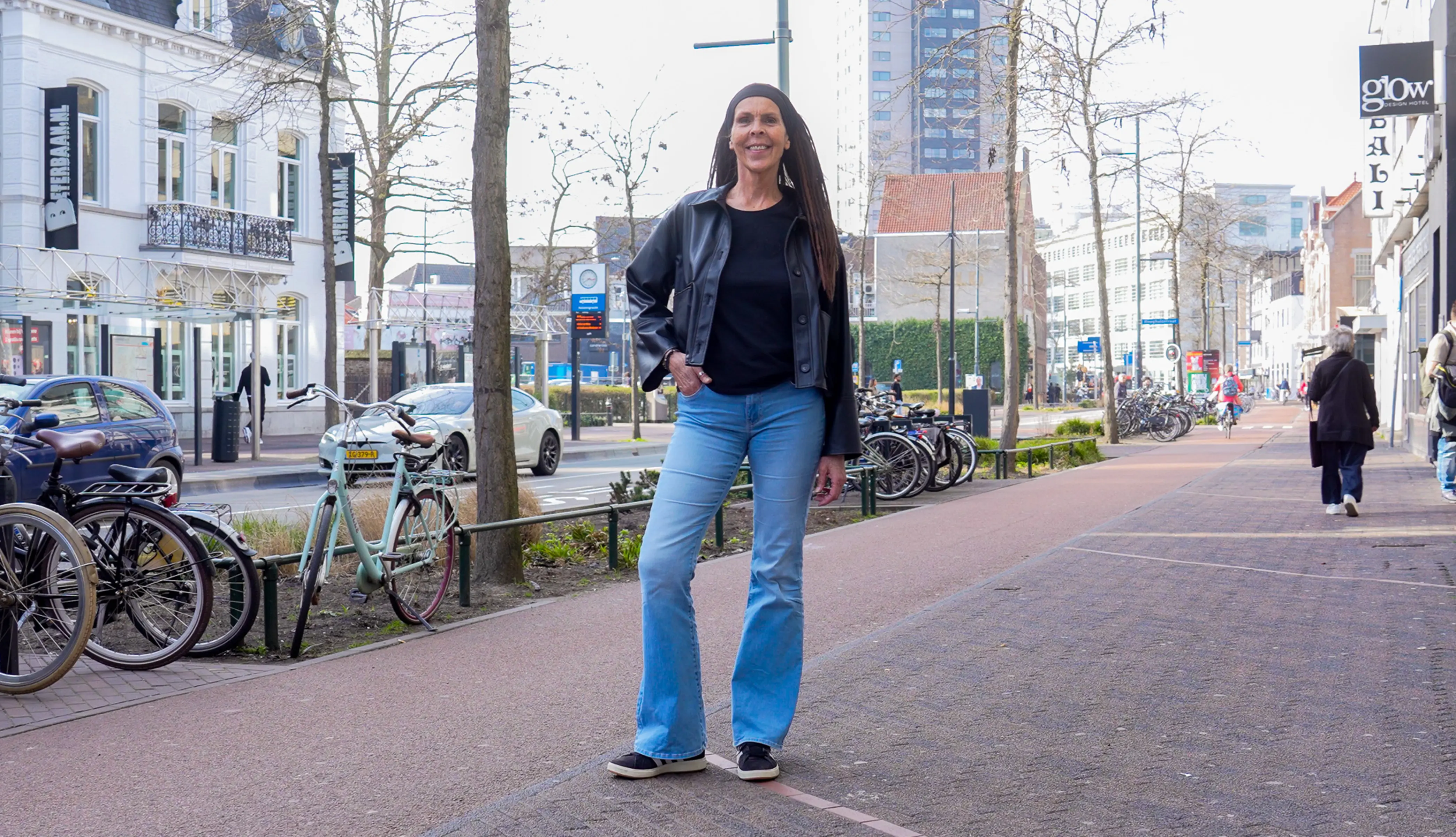 Vrouw op straat